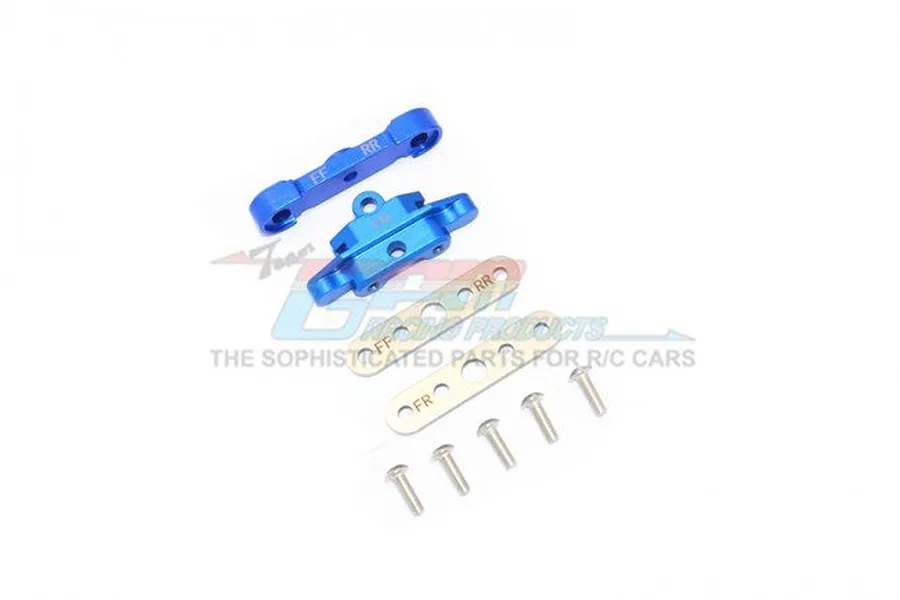 GPM Blue Aluminium Maxx 4S Front Lower Suspension Arm Tie Bar Set image 40355