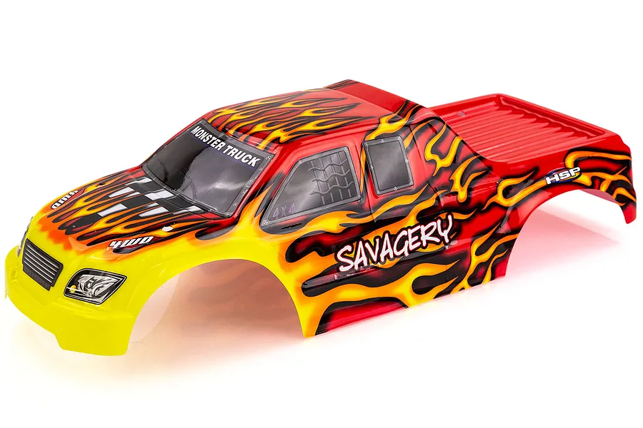HSP 1/8 Savagery Truck Painted Red Body Shell image 40418