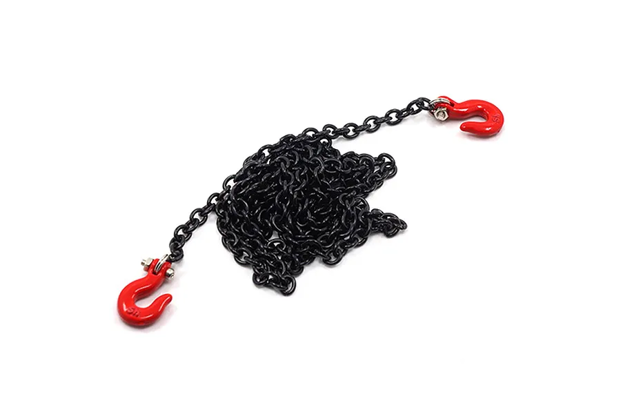 Yeah Racing Black 1/10 Metal Chain (96cm) w/ Hook image 40434