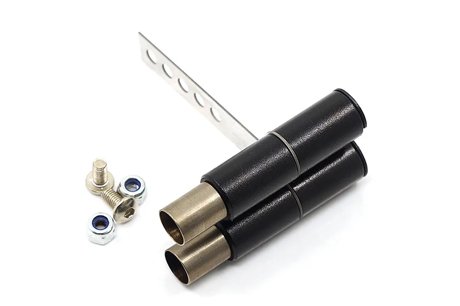 Yeah Racing 1/10 Stainless Steel Dual Tip Exhaust Pipe image 40454