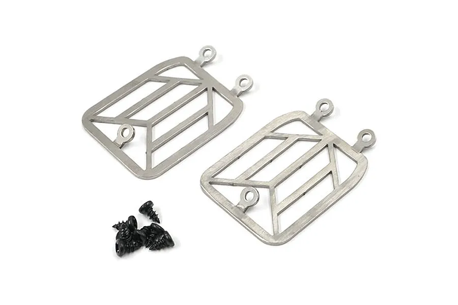 Yeah Racing TRX-4 &amp;amp; TRX-6 Stainless Steel Front Light Grill 2Pcs image 40461