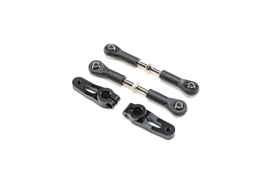 Losi DBXL-E 2.0 Dual Servo Steering Linkage Set w/ Black Aluminium Servo Horns image 40555