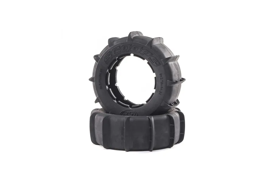 Losi 4.7/5.5&amp;quot; DBXL-E Scoops Paddle Tyres 2Pcs image 40605