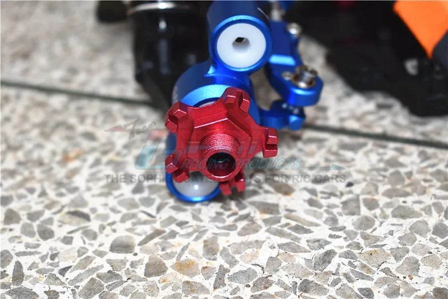 GPM Red Aluminium Clawed Wheel Hexes 4Pcs w/ +6mm Off-Set image 40617