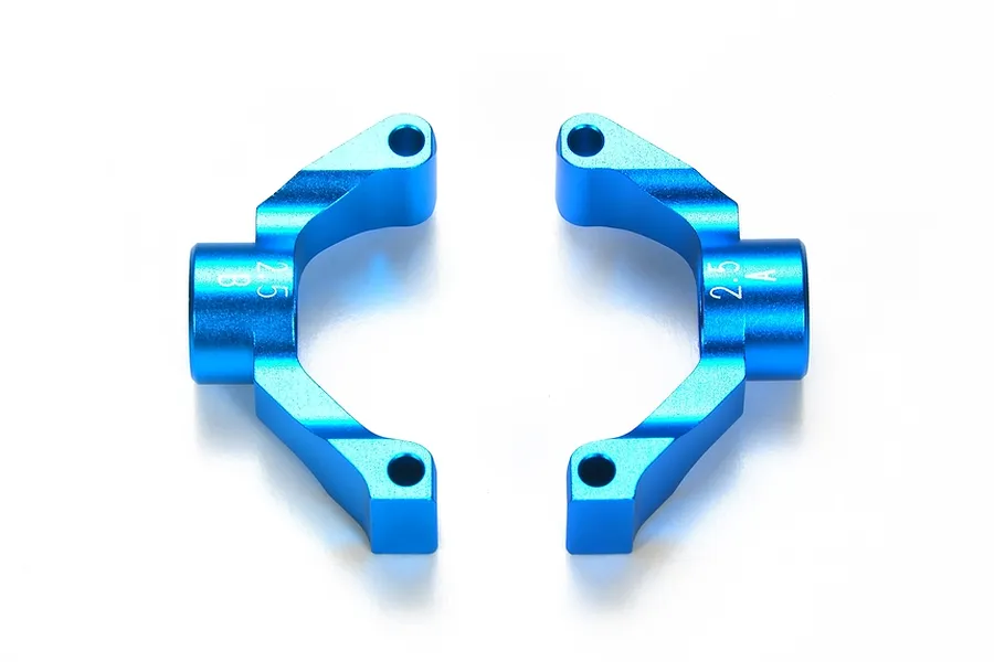 Tamiya TT-02 Blue Aluminium Rear 2.5 Degrees Hubs 2Pcs image 40660