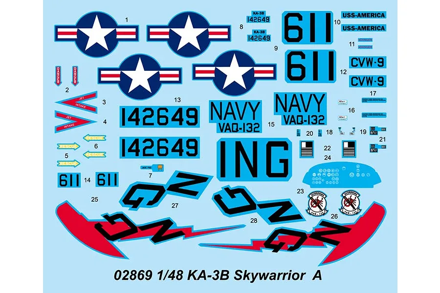 Trumpeter 1/48 KA-3B-2 Skywarrior Strategic Bomber Scaled Plastic Model Kit image 40680