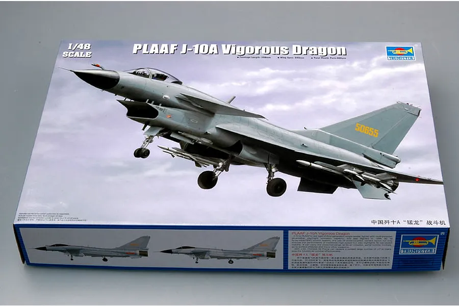 Trumpeter 1/48 PLAAF J-10A Vigorous Dragon Fighter Jet Scaled Plastic Model Kit image 40712