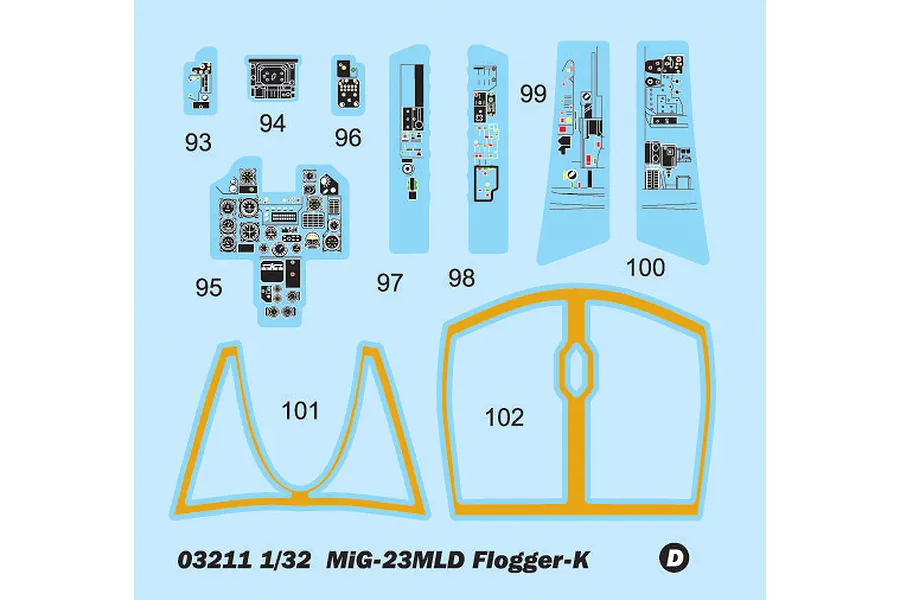 Trumpeter 1/32 MiG-23MLD Flogger-K Fighter Jet Scaled Plastic Model Kit image 40760
