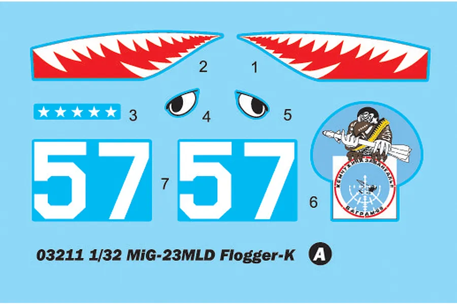 Trumpeter 1/32 MiG-23MLD Flogger-K Fighter Jet Scaled Plastic Model Kit image 40762
