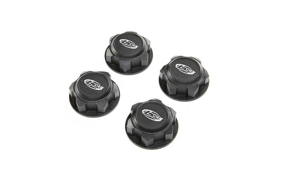 Losi DBXL-E 2.0 Black Aluminium 18mm (24mm Hex) Serrated Wheel Nuts 4Pcs image 40853