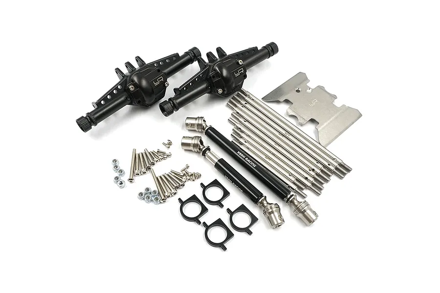 Yeah Racing Black Aluminium Axial SCX10 II Complete Chassis Upgrade Set image 40914