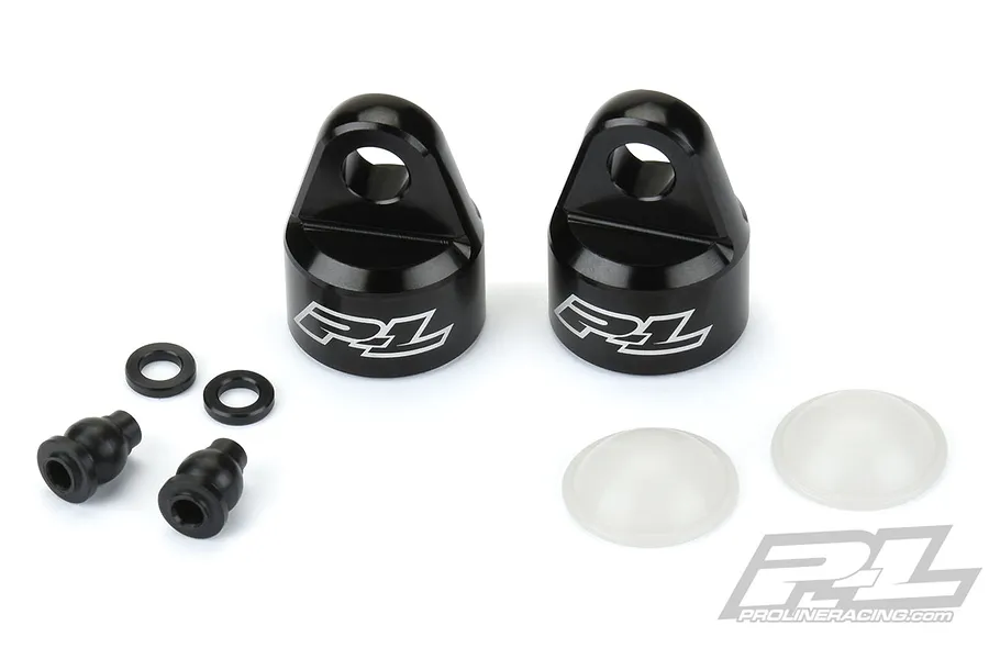 Pro-Line Black Aluminium PowerStroke Shock Caps 2Pcs image 40929