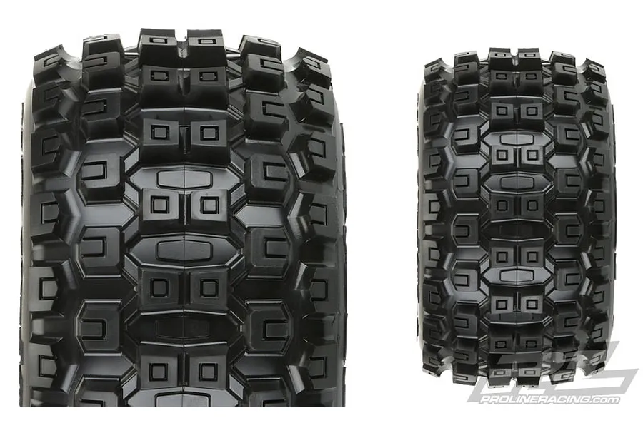 Pro-Line 3.8&amp;quot; Badlands MX38 Tyres on Black Raid Rims - Glued Wheels 2Pcs image 40952
