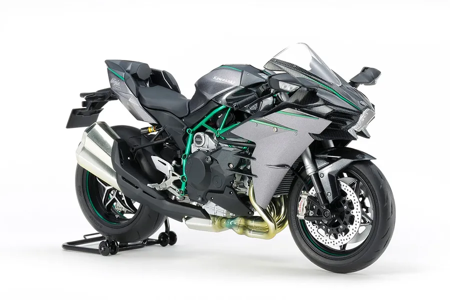 Tamiya 1/12 Kawasaki Ninja H2 Carbon Motorcycle Plastic Model Kit image 40958