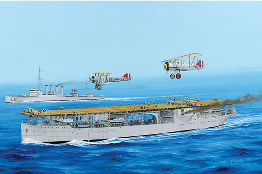 Trumpeter 1/350 USS Langley CV-1 Aircraft Carrier Plastic Model Kit image 41140