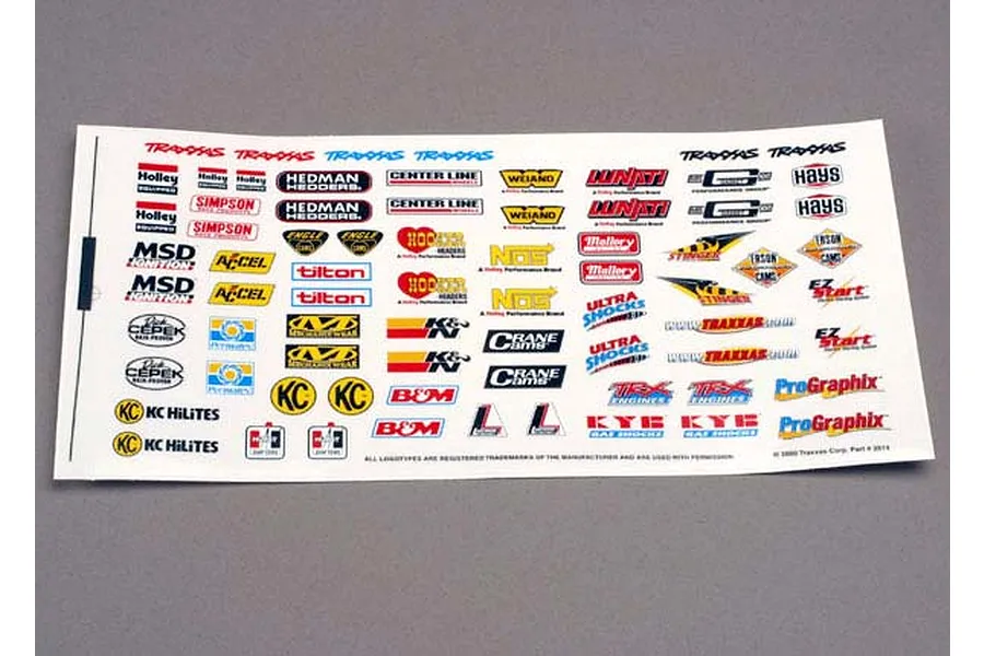 Traxxas Racing Sponsors Decal Sheet image 4118
