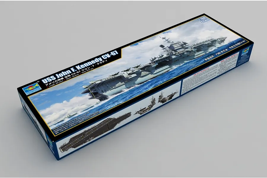 Trumpeter 1/700 USS John F. Kennedy CV-67 Aircraft Carrier Plastic Model Kit image 41186