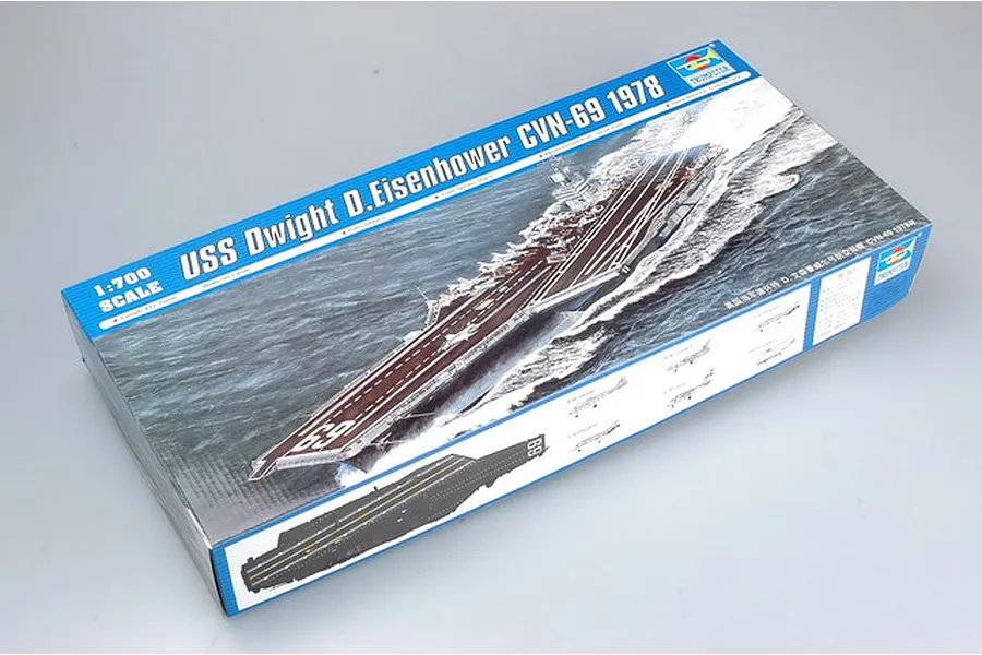 Trumpeter 1/700 USS Dwight D. Eisenhower CVN-69 1978 Aircraft Carrier Plastic Model Kit image 41200