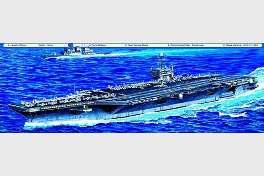 Trumpeter 1/700 USS John C. Stennis CVN-74 Aircraft Carrier Plastic Model Kit image 41206