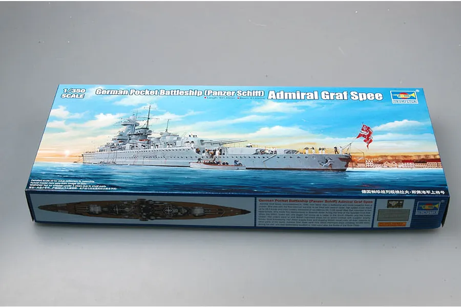 Trumpeter 1/350 German Pocket Battleship (Panzer Schiff) Admiral Graf Spee Battleship Plastic Model Kit image 41269