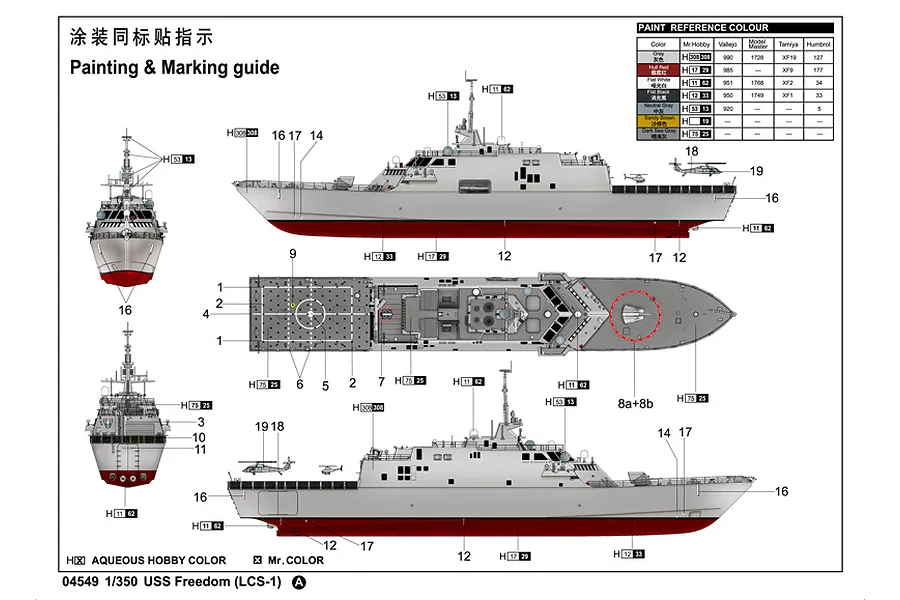 Trumpeter 1/350 USS Freedom LCS-1 Plastic Model Kit image 41317