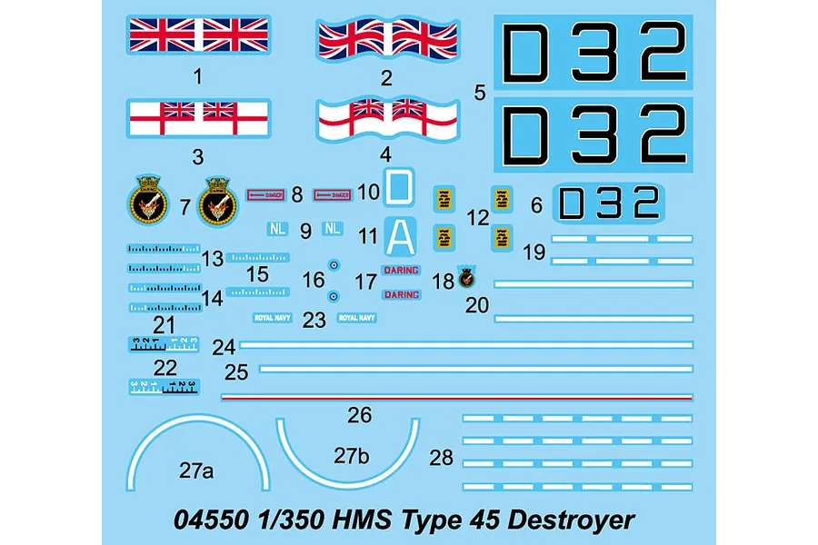 Trumpeter 1/350 HMS Type 45 Destroyer Plastic Model Kit image 41325
