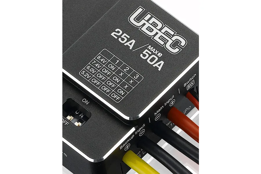 Hobbywing High Voltage UBEC 9v-80v Input 5.2v/8.4v 25A/50A Output image 41382