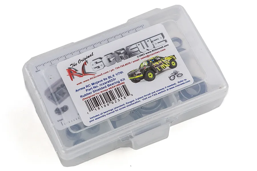 RC Screwz Complete Rubber Shielded Bearing Kit for ARRMA 1/7 Mojave image 41385