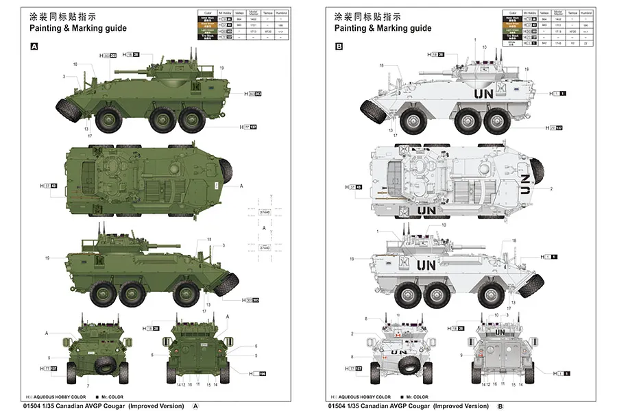 Trumpeter 1/35 Canadian Cougar AVGP (Improved Version) Armoured Vehicle Scaled Plastic Model Kit image 3