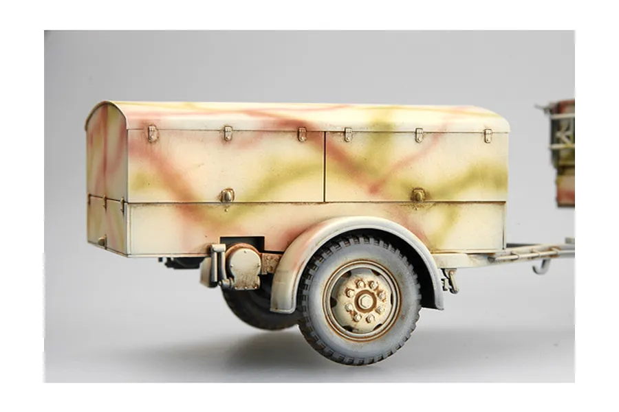 Trumpeter 1/35 German 3.7cm Flak 43 Auf Selbstfahrlafette (Sd.Kfz.7/2) w/ Sd.Anhanger 52 Self-Propelled Anti-Aircraft Gun Scaled Plastic Model Kit image 41560