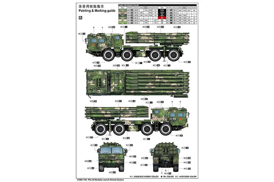 Trumpeter 1/35 PHL-03 Multiple Rocket System Scaled Plastic Model Kit image 3