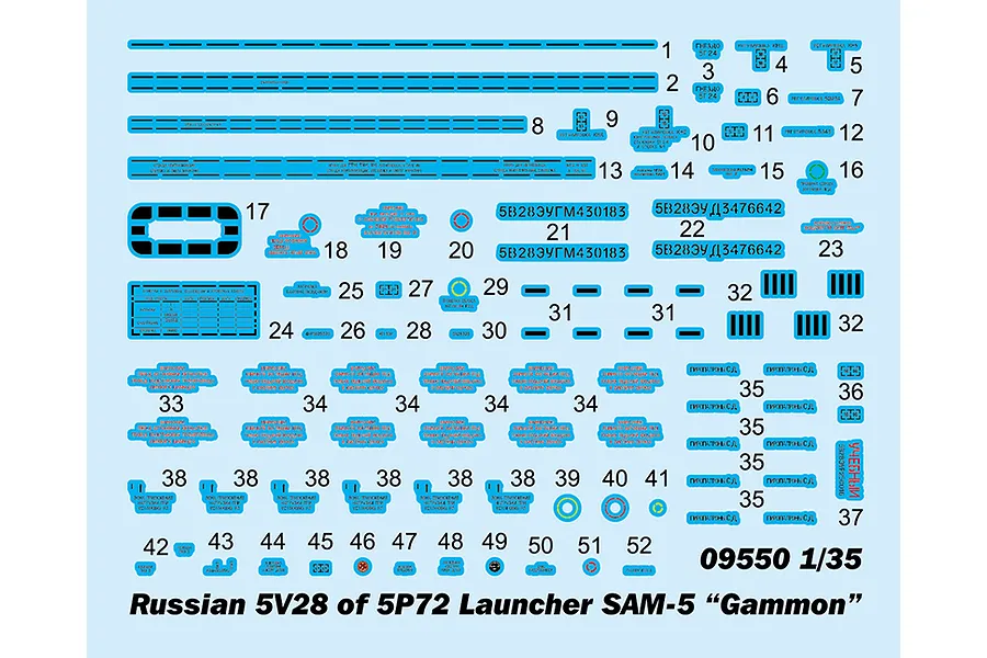 Trumpeter 1/35 Russian 5V28 of 5P72 Launcher SAM-5 Scaled Plastic Model Kit image 41642