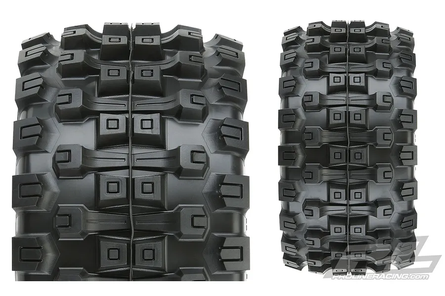 Pro-Line 3.8&amp;quot; MX38 HP Belted Tyres on Black Raid Rims - Glued Wheels 2Pcs image 41818