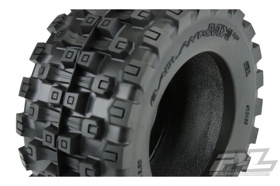 Pro-Line 3.8&amp;quot; MX38 HP Belted Tyres on Black Raid Rims - Glued Wheels 2Pcs image 41821