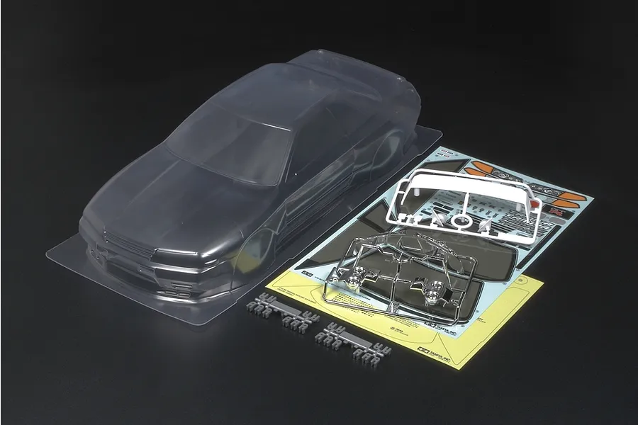 Tamiya 1/10 Nissan R32 GT-R Unpainted Body Shell w/ Decals image 41909