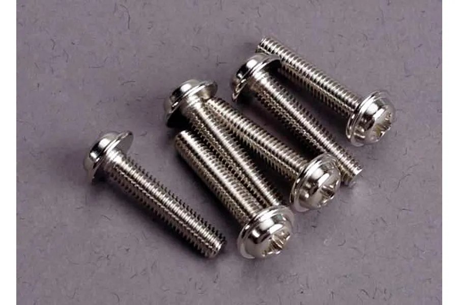 Traxxas 3x15mm Fine Thread Washer Head Screws 6Pcs image 4204