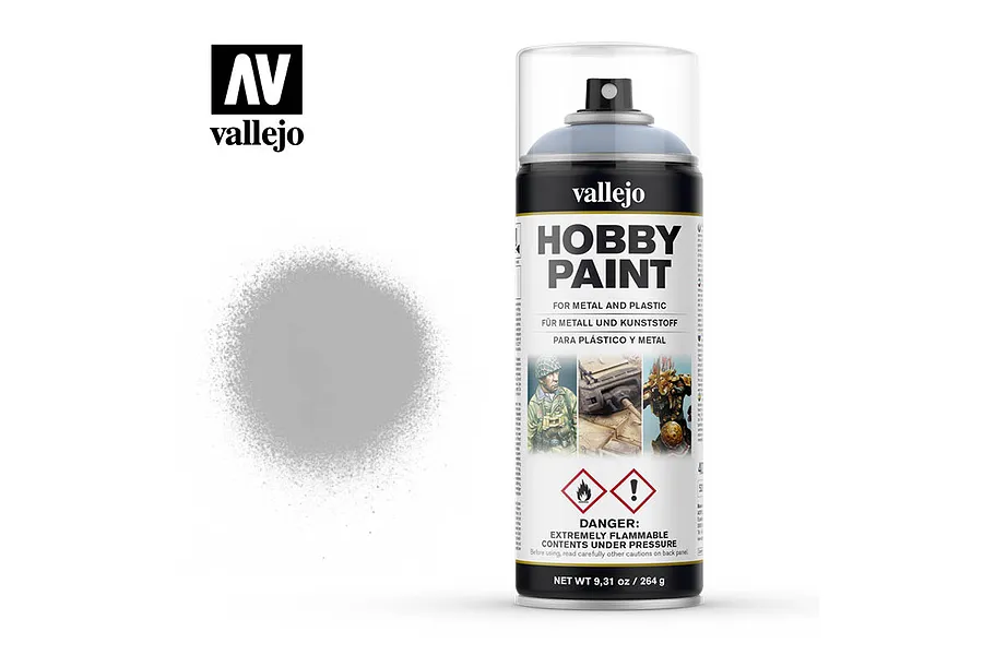 Vallejo Aerosol Grey Primer Hobby Spray Paint 400ml image 42032