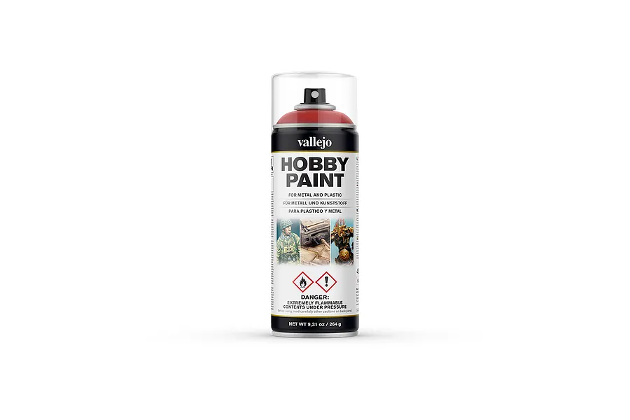 Vallejo Aerosol Scarlet Red Hobby Spray Paint 400ml image 42037