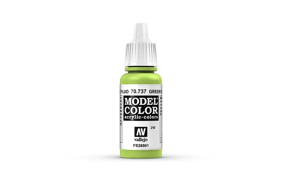 Vallejo Model Colour Fluorescent Green Acrylic Paint 17ml image 42071