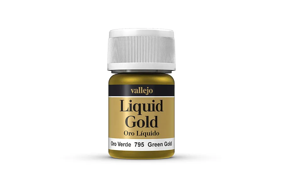 Vallejo Model Colour Metallic Green Gold (Alcohol Base) Acrylic Paint 35ml image 42077