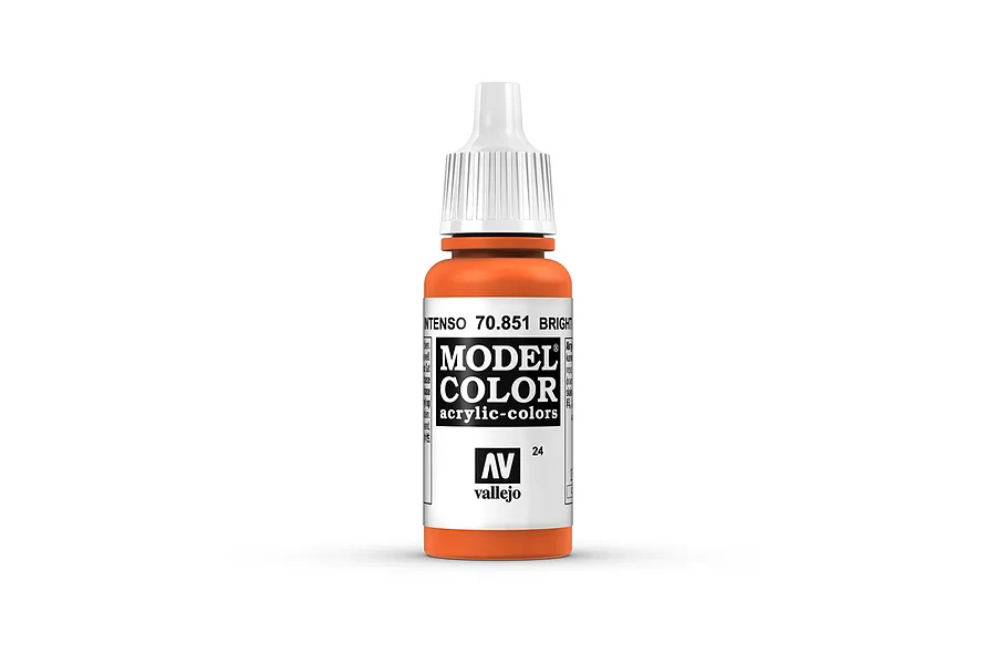 Vallejo Model Colour Bright Orange Acrylic Paint 17ml image 42128