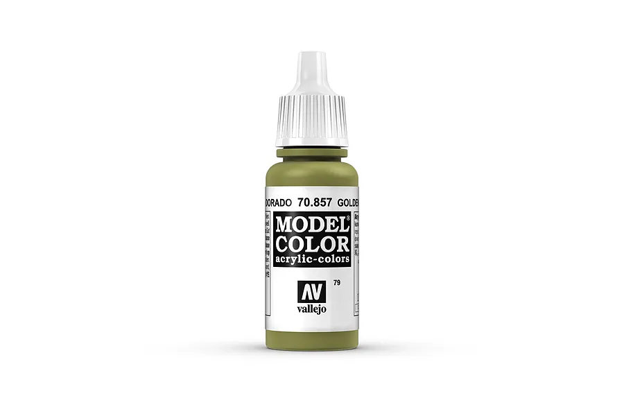 Vallejo Model Colour Golden Olive Acrylic Paint 17ml image 42133