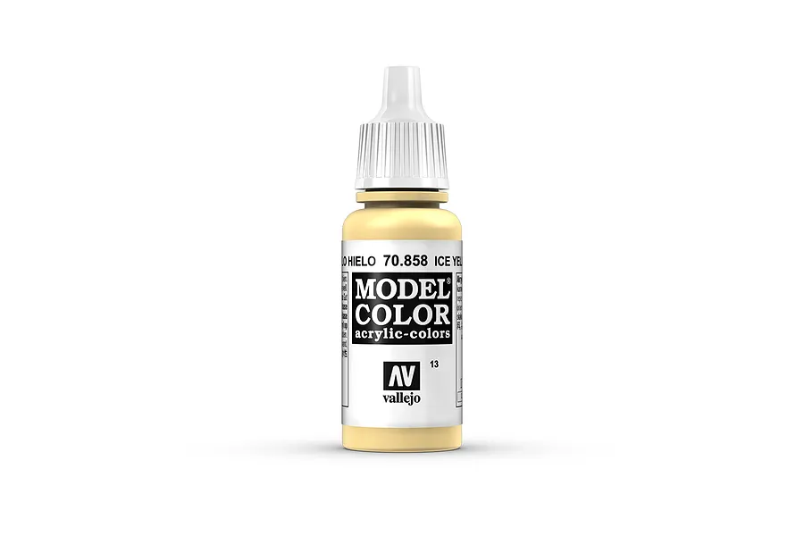 Vallejo Model Colour Ice Yellow Acrylic Paint 17ml image 42134