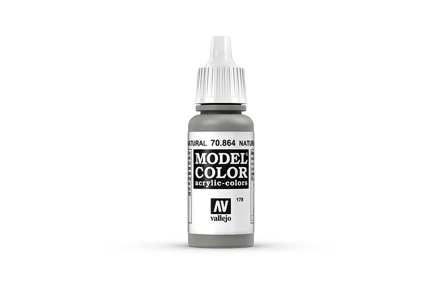 Vallejo Model Colour Metallic Natural Steel Acrylic Paint 17ml image 42140