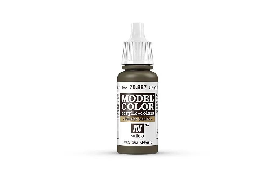 Vallejo Model Colour US Olive Drab Acrylic Paint 17ml image 42163