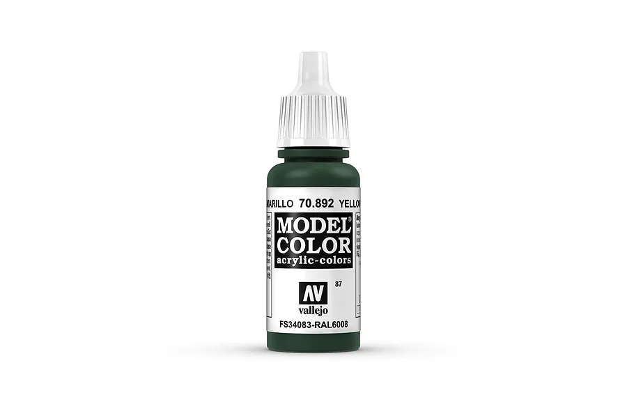 Vallejo Model Colour Yellow Olive Acrylic Paint 17ml image 42168