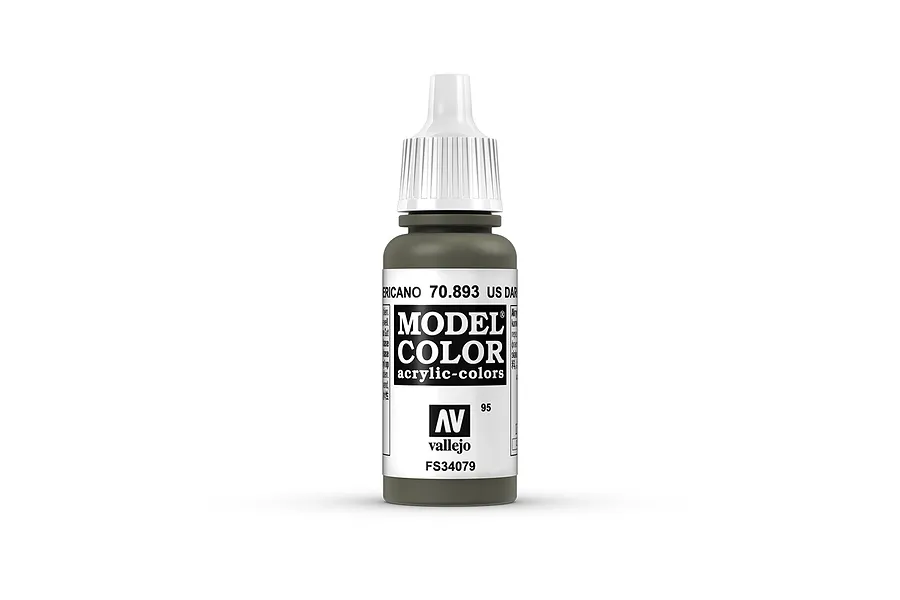 Vallejo Model Colour Us Dark Green Acrylic Paint 17ml image 42169