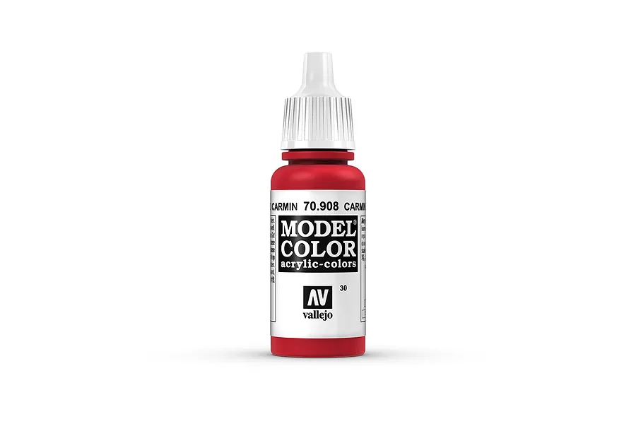 Vallejo Model Colour Carmine Red Acrylic Paint 17ml image 42184
