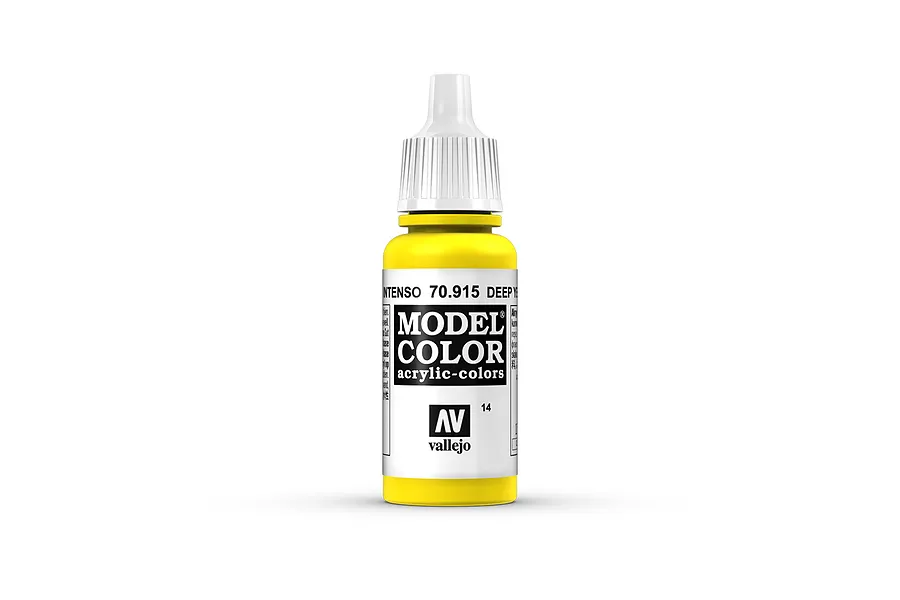 Vallejo Model Colour Deep Yellow Acrylic Paint 17ml image 42191