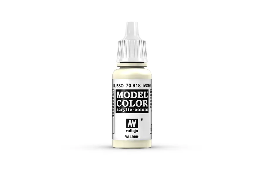 Vallejo Model Colour Ivory Acrylic Paint 17ml image 42194